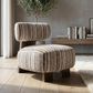 Furniture of America Carson Accent Chair in Malted Linen Stripe, , large
