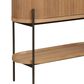 Furniture Worldwide Linnea Bar Cabinet in Natural Oak, , large