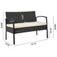 Dayton Noli 4-Piece Patio Conversation Set with Cream Cushion in Black, , large