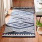 Safavieh Micro-Loop MLP156N 2"3" x 7" Navy and Ivory Runner, , large
