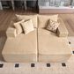 HOMLUX Sectional Sofa, with High-Density Foam and Comfortable Seating in Beige, , large