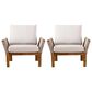Southern Enterprises Brendina Arm Chair in Oiled Acacia and Natural (Set of 2), , large