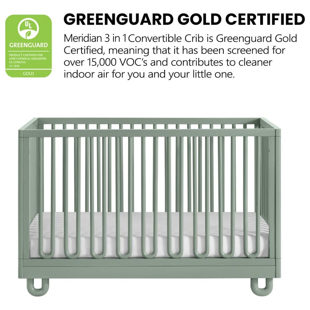Oxford Baby Meridian 3-in-1 Convertible Crib in Olive Green, , large