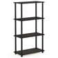 HOMLUX Turn-N-Tube 4-Tier Multipurpose Shelf Display Rack in Espresso and Black, , large