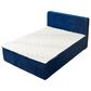 HOMLUX Plush Full Mattress with Blue Headboard, , large