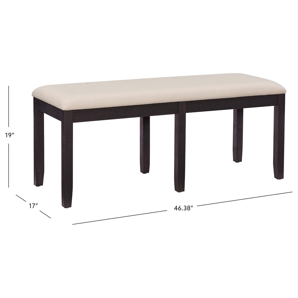 Linon Home Decor Jorissen Bench in Dark Charcoal, , large