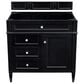 James Martin Vanities Brittany 36" Single Bathroom Vanity in Black Onyx with 3 cm Eternal Jasmine Pearl Quartz Top and Rectangle Sink, , large