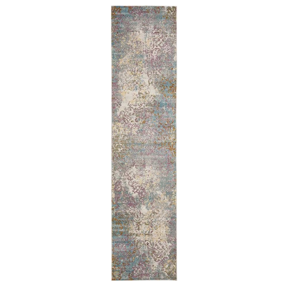 Safavieh Aria Damask 2" x 8" Cream and Multicolor Runner, , large