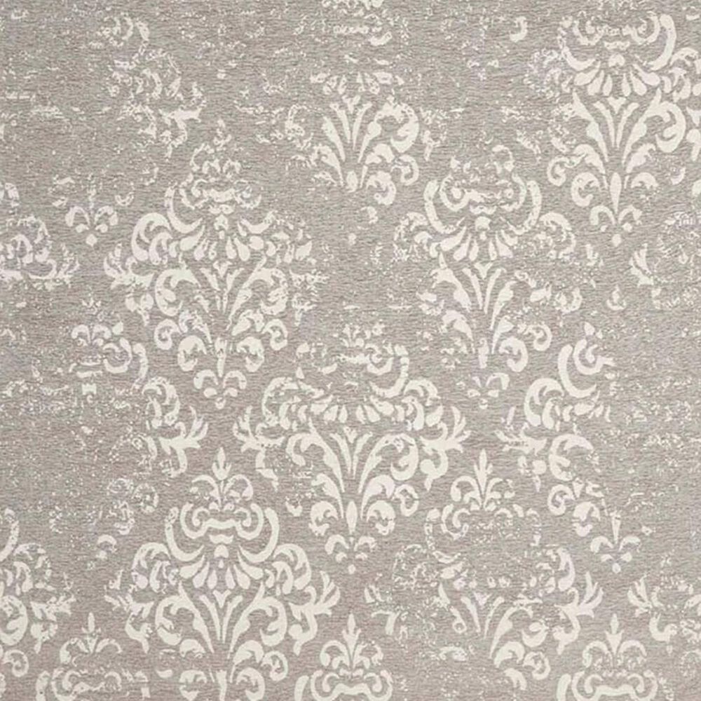 Nourison Damask DAS03 5&#39; x 7&#39; Ivory and Grey Area Rug, , large