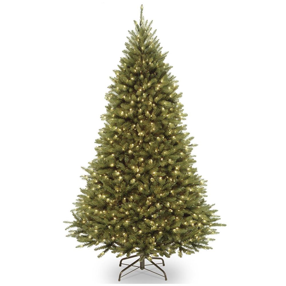 National Tree 7.5" Kingswood Fir Medium Hinged Tree with 500 Dual Color LED Lights, , large