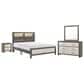 Crown Mark Rhett 4-Piece Queen Platform Bedroom Set in Gray and White, , large