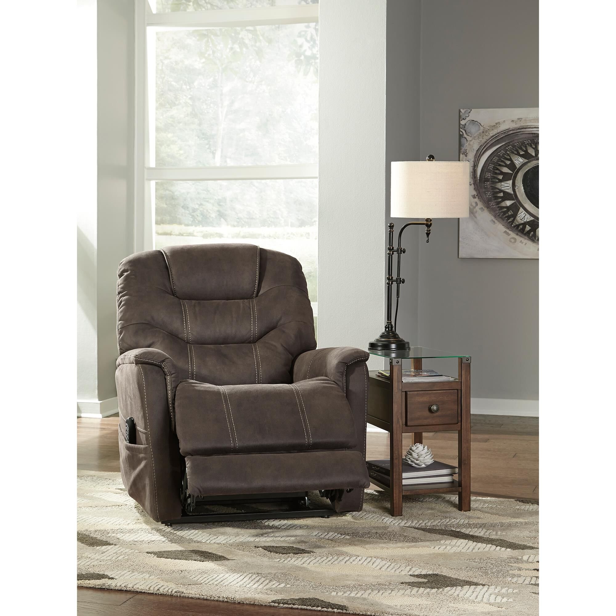Ashley leather recliner chair deals