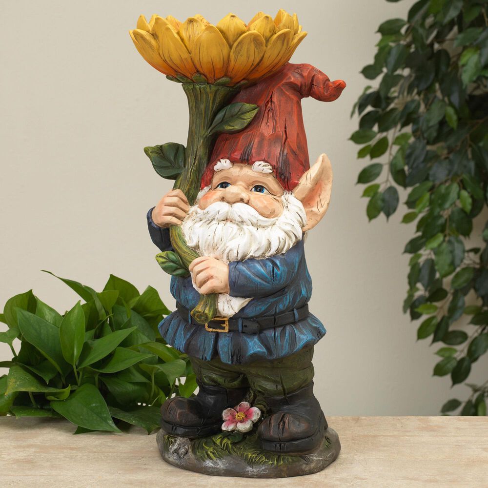 The Gerson Company 18.9&quot; Gnome Figurine in Multicolor, , large