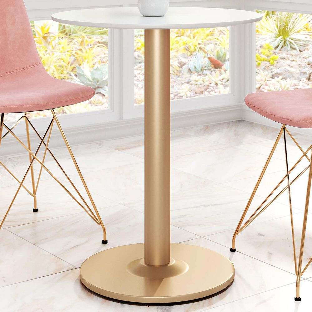 Zuo Modern Alto Bistro Table in White/Gold, , large