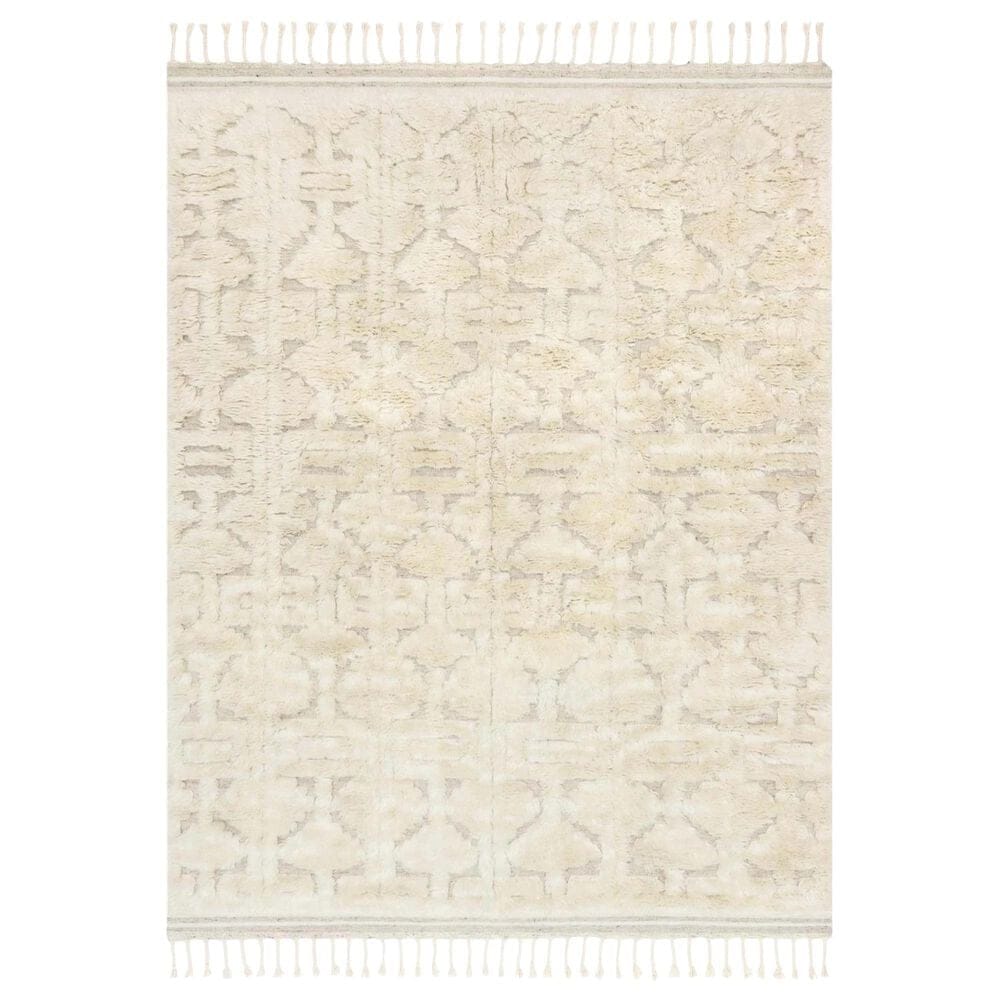 Loloi Hygge 86 x 116 Oatmeal/Ivory Area Rug, , large
