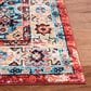 Safavieh Riviera 2"2" x 9" Red and Blue Runner, , large