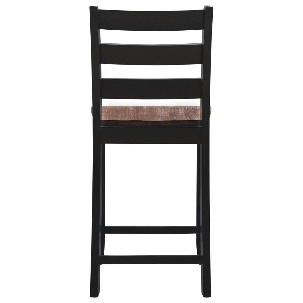 Linon Home Decor Colm Counter Stool in Black and Warm Brown, , large