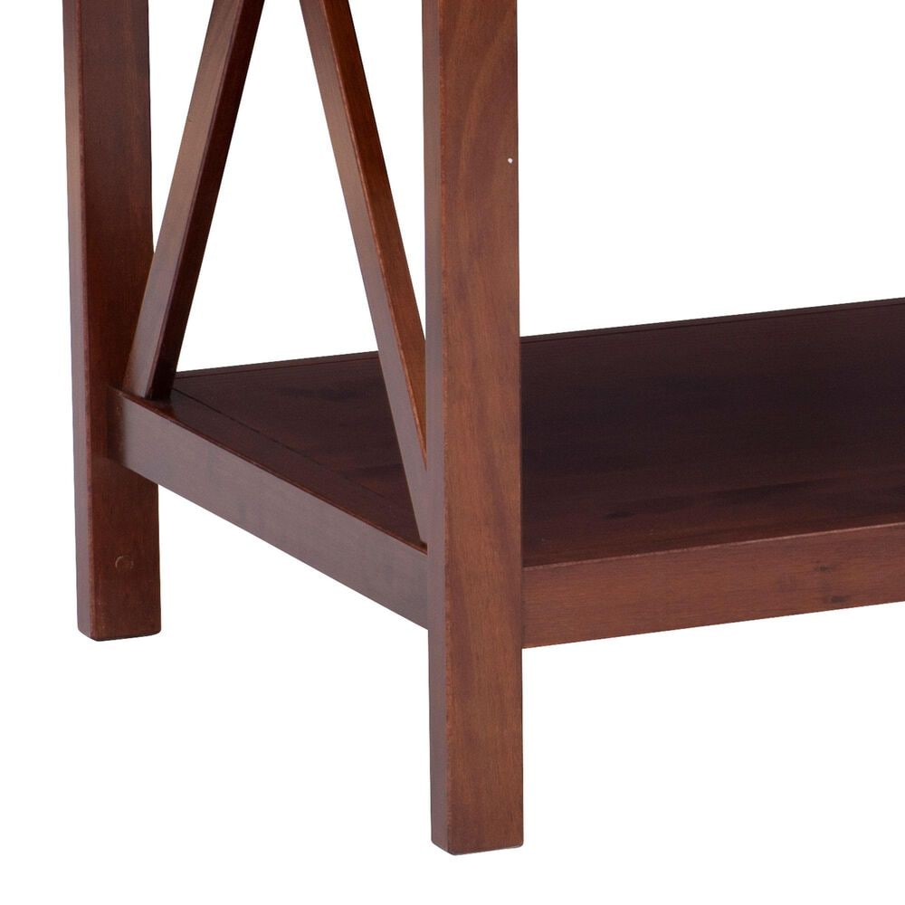 Linon Home Decor Trenton Coffee Table in Antique Tobacco, , large