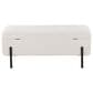 Lumisource Daniella Storage Bench with Cream Cushion in Black, , large