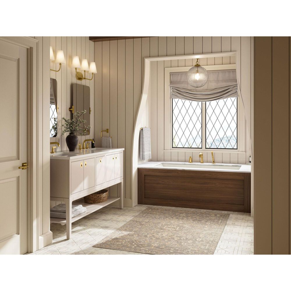 Kohler Castia Widespread Bathroom Sink Faucet in Vibrant Brushed Moderne Brass, , large