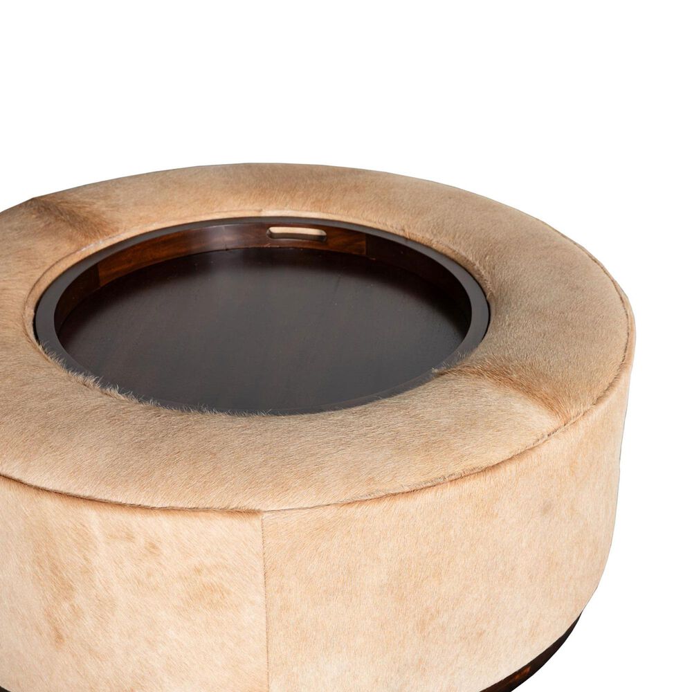 Massoud Furniture Custom Choices Ottoman with Storage in Serengeti Natural, , large