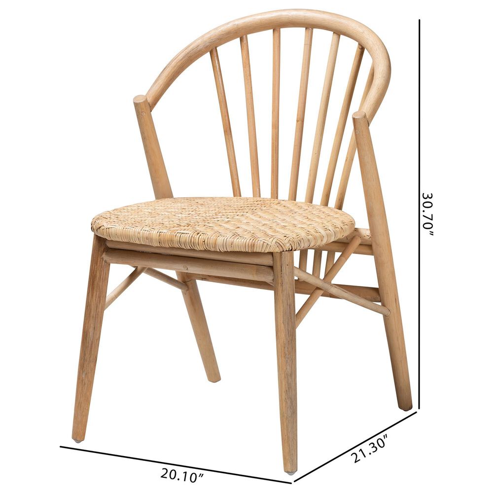 Baxton Studio Kobe Side Chair in Natural Brown, , large