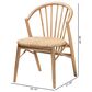 Baxton Studio Kobe Side Chair in Natural Brown, , large