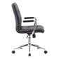 Regal Co. Boss Modern Office Chair with Chrome Arms in Black Faux Leather, , large