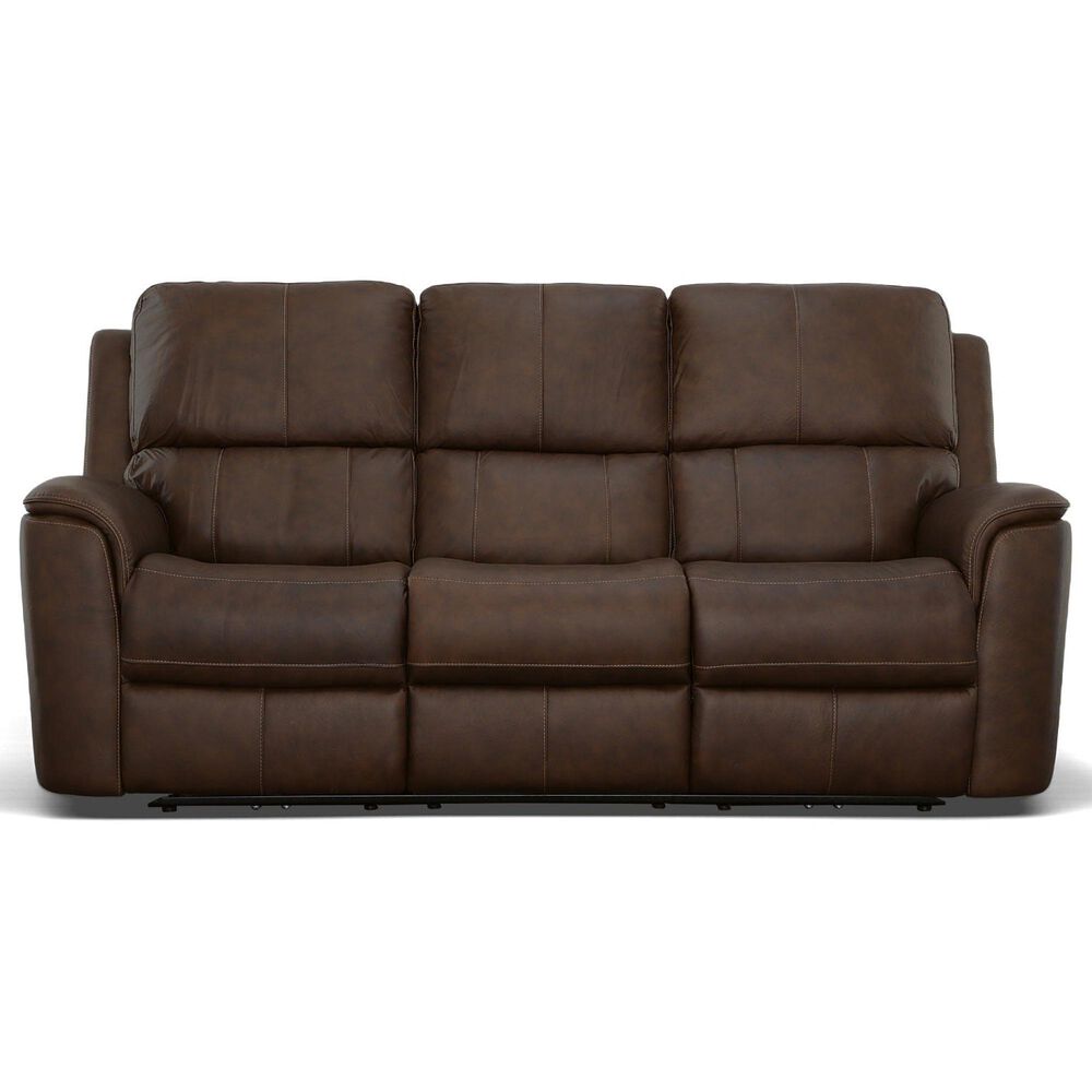 Flexsteel Henry Power Sofa and Loveseat Set in Burnt Umber, , large