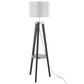 Lumisource Compass Floor Lamp in Black and Silver, , large
