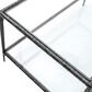Furniture of America Lalia Coffee Table with Tempered Glass Top and Open Storage Shelf in Gun Metal, , large