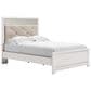 Ashley Altyra 4 Piece Full Panel Bedroom Set in White with LED Headboard, , large