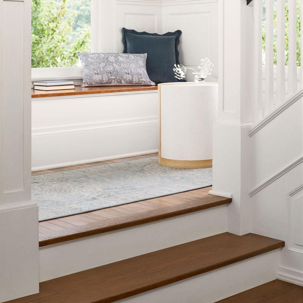 Surya Once Upon a Time Light Gray, Tan, Pale Blue, Gray, Denim and Medium Gray 2&#39;11&quot; x 9&#39;10&quot; Runner, , large
