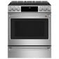 Cafe 30" Slide-In Front Control Induction and Convection Range with Warming Drawer, , large
