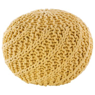 Surya Malmo Pouf in Bright Yellow, , large
