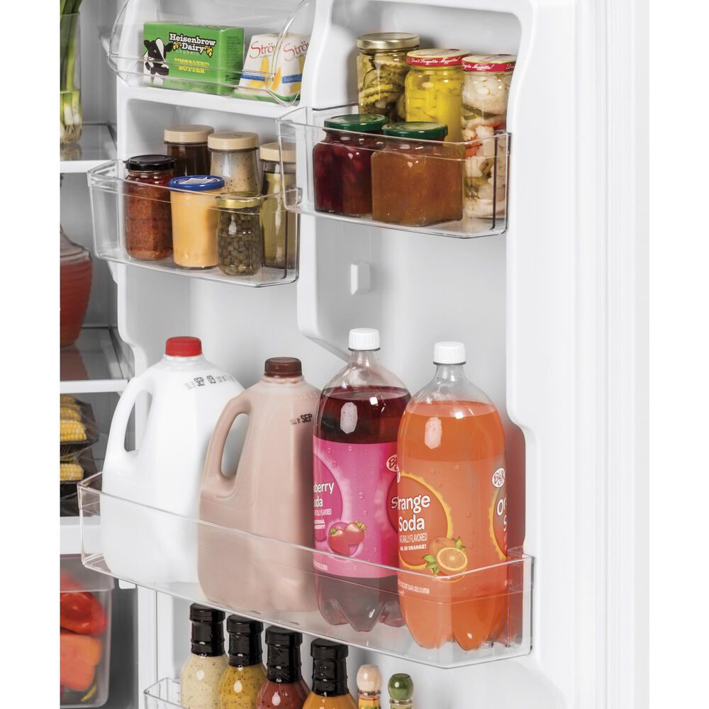 GE Appliances 19.2 Cu. Ft. Top Freezer Refrigerator Energy Star with Reversible Door in White, , large