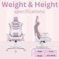 Rta Products Llc Pastel Gaming Chair in Pink and White, , large