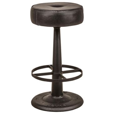 Stone Haven Gavin Counter Stool in Black Leather, , large