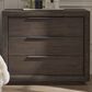 Furniture Worldwide 3-Drawer Plinth Nightstand in Sable, , large