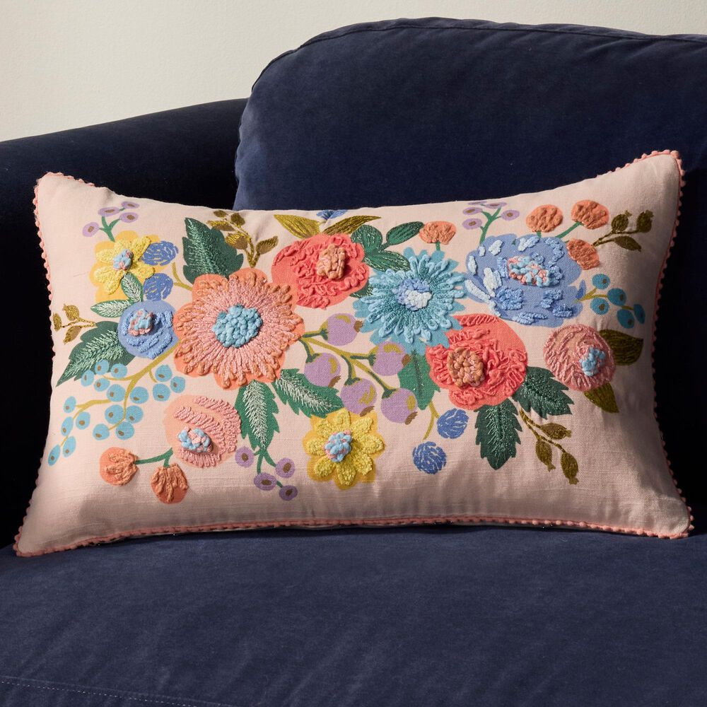Loloi Vintage Garden Pink / Multi 13'' x 21'' Cover w/Down Pillow, , large
