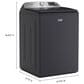 Maytag 5.3 Cu. Ft. Smart Pet Pro Top Load Impeller Washer and 7.4 Cu. Ft. Gas Smart Top Load Dryer Laundry Pair in Midnight Steel, , large