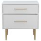 Linon Home Decor Gloria 2-Drawer Nightstand in White and Gold, , large