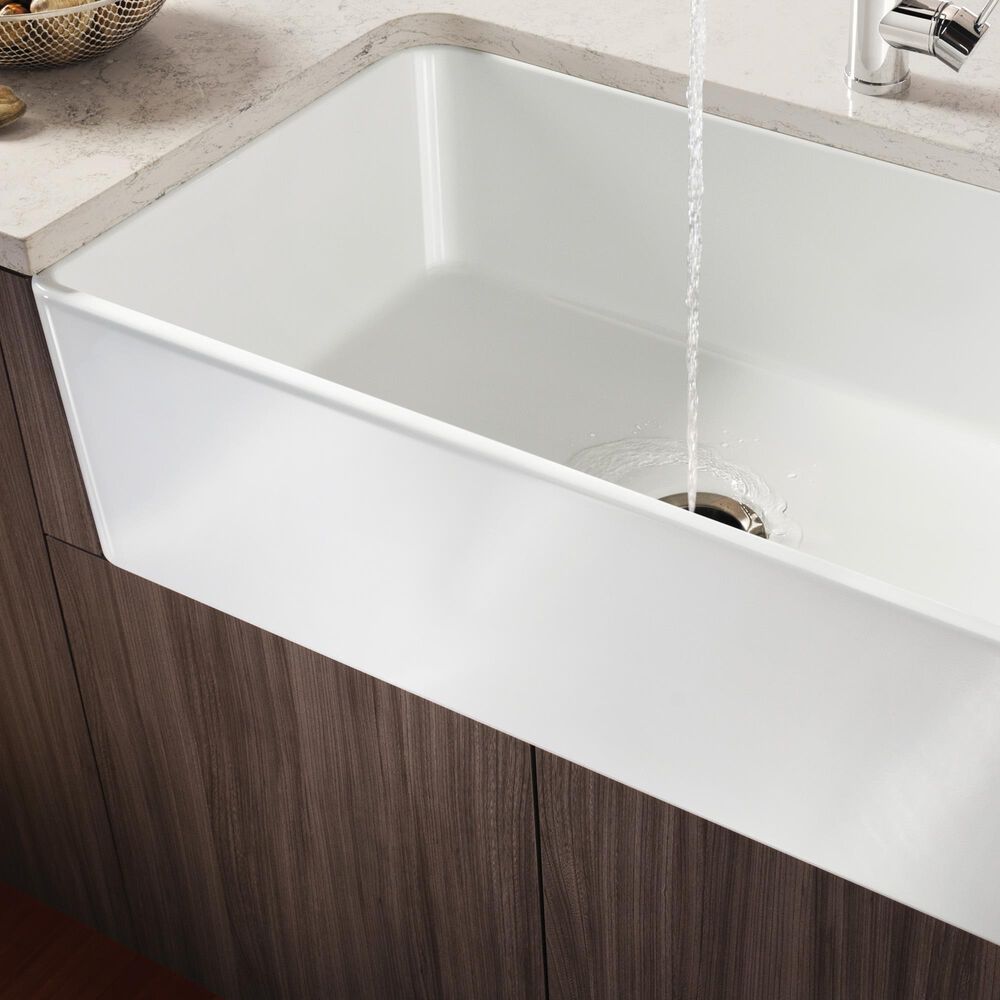 Blanco Cerana 30&quot; Apron Single Bowl Farmhouse Sink in White, , large