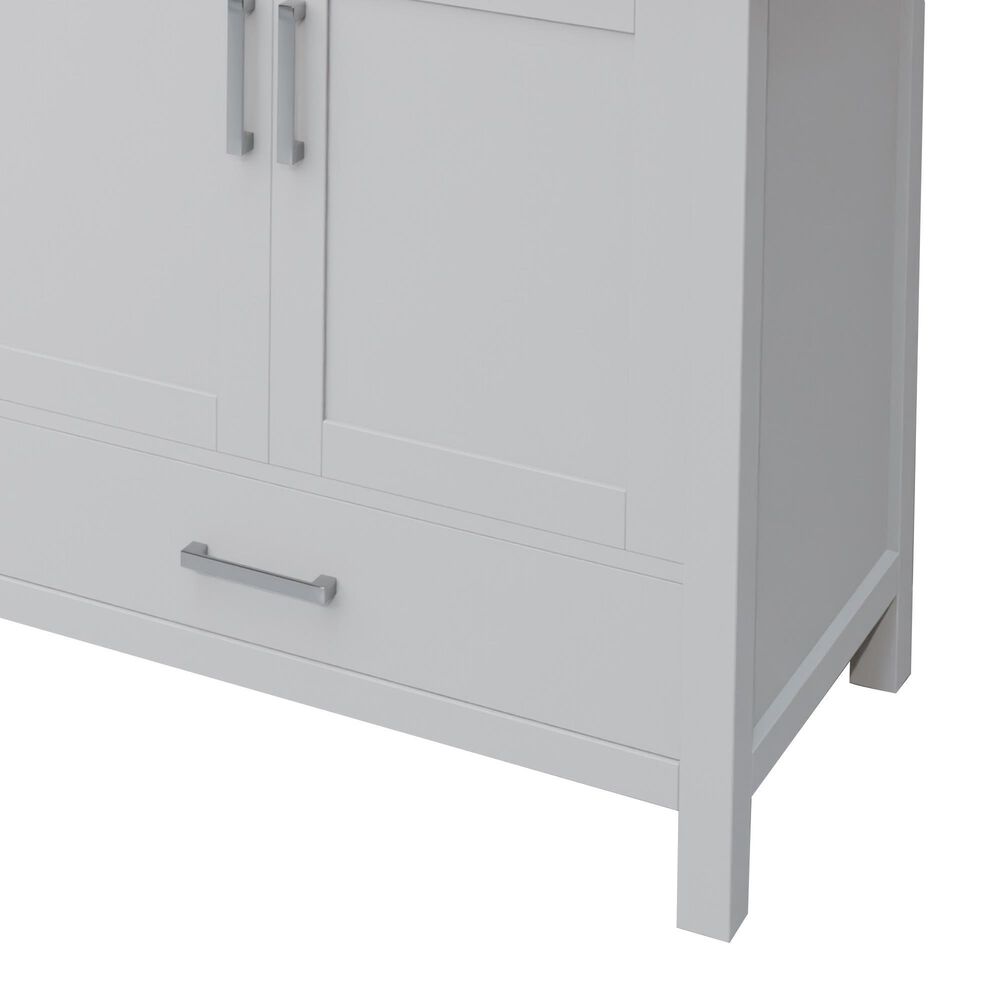 Lexora Home Jacques 80" Double Bathroom Vanity in White with 2 cm White Quartz Top and Rectangular Sinks, , large