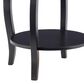 Linon Home Decor Rainbow Round Side Table in Black, , large