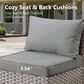HOMLUX 9-Piece Wicker Sectional Patio Furniture Set in Dark Gray, , large