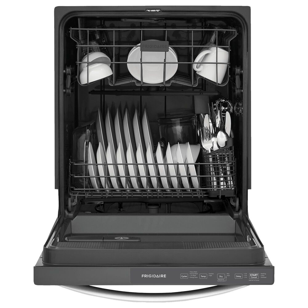 Frigidaire 4-Piece Kitchen Package with 25.6 Cu. Ft. 36" Standard Depth Refrigerator, 30" Electric Range, 1.8 Cu. Ft. Over-The-Range Microwave, 24 in. Built-In Dishwasher in Stainless Steel, , large