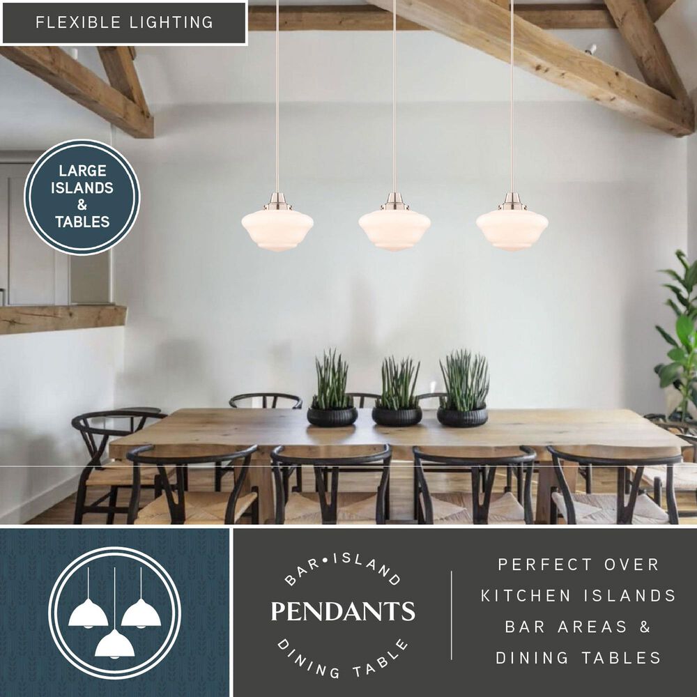 Vaxcel Eastgate 1-Light Pendant in Satin Nickel, , large