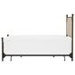 Richlands Furniture McArthur Queen Metal and Upholstered Poster Bed in Brown and Bronze, , large