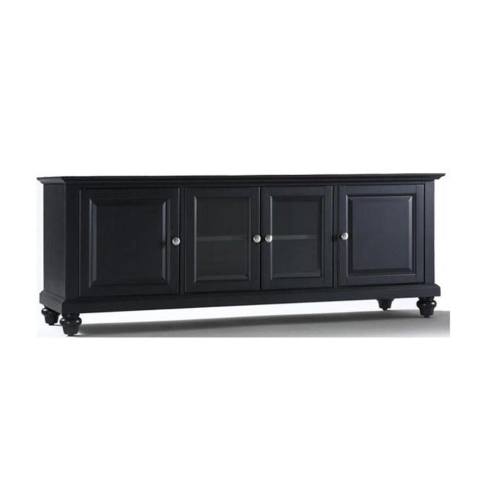 Crosley Furniture Cambridge 60" Low Profile TV Stand in Black, , large